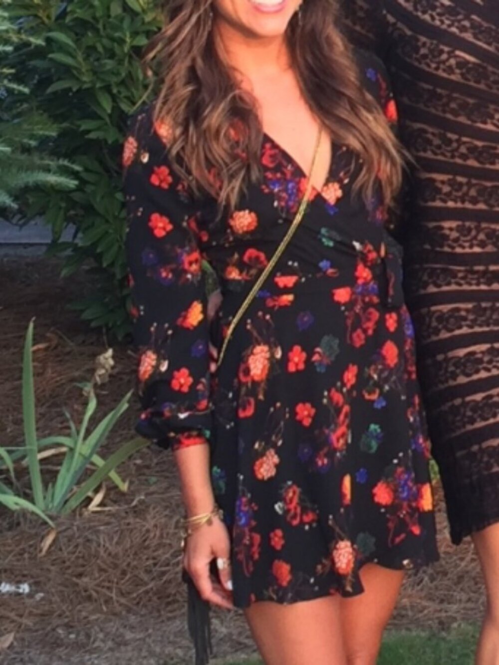 Gianni Bini Floral Wrap Dress Sz L